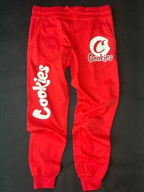 $98 XL Mens Cookies Red Logo Joggers for Men